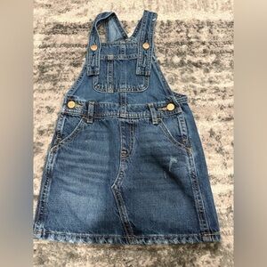 Toddler Girl Old Navy blue denim skirt overalls Size 3T Preowned